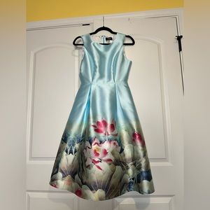 Satin Tea Length Dress